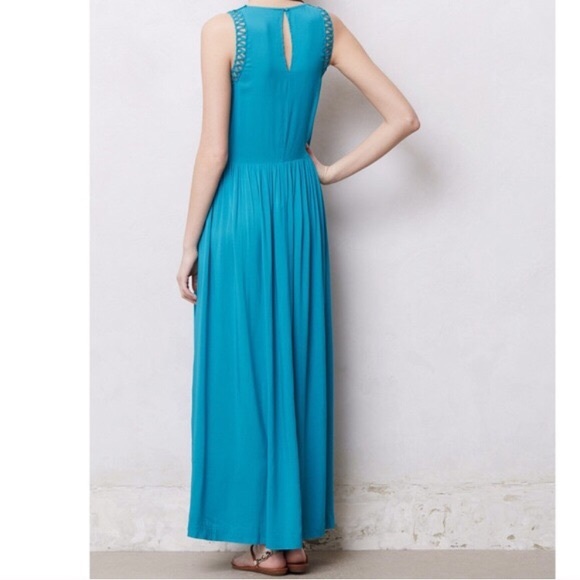 Anthropologie Mermaid Macrame Day Maxi Dress Sz M - Picture 3 of 8